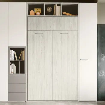 Letto singolo Achille trasformabile a scomparsa, verticale, made in Italy