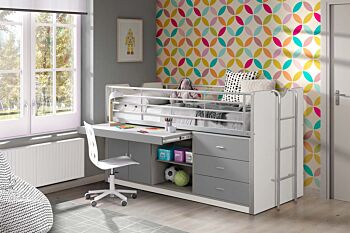 Letto salvaspazio con scrivania integrata, disponibile diversi colori