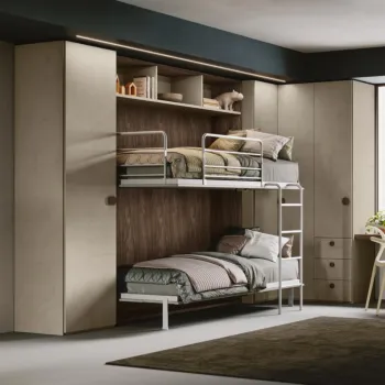 armadiatura con letto a castello