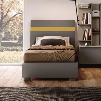letto senape e grigio