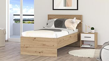 Cameretta industry con armadio 3 ante, finitura Rovere