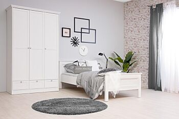 Letto singolo Milk per camerette in finitura Bianca, 90 x 200