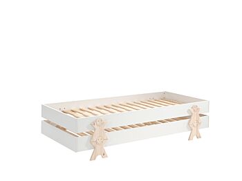 Letto singolo sommier sovrapponibile, disponibili 2 colorazioni