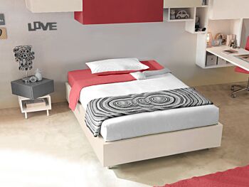 Letto sommier alla francese Moretti Compact, finitura Champagne