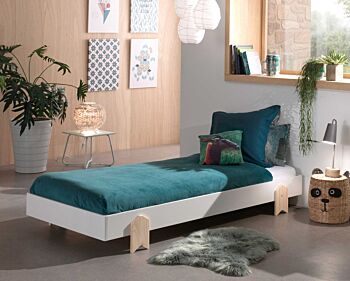 Letto singolo sommier per camerette, sovrapponibile, disponibili 2 colorazioni