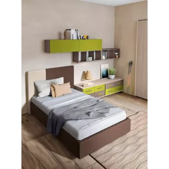 cameretta olmo e verde moderna