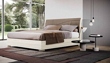 Letto matrimoniale king size Bianco Altea e Castagno