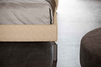 Letto matrimoniale Panna, king size, testata retrofinita