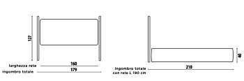 Letto imbottito completo di rete e materasso, Velluto, 160x190