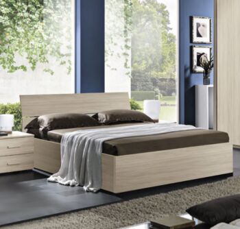 Letto in legno ALBA Olmo Frida con contenitore