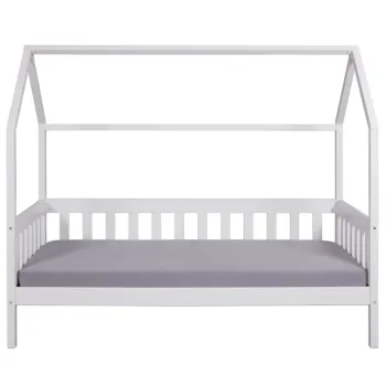 Letto montessoriano design a casetta, Bianco, 90x200 cm Zenzero Shop