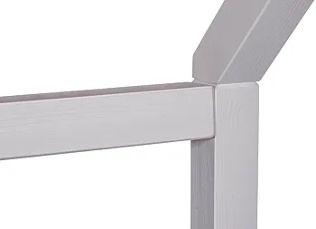Letto montessoriano design a casetta, Bianco, 90x200 cm Zenzero Shop