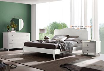 Letto matrimoniale Ginevra  in finitura Bucaneve