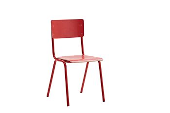 Sedia con fusto rosso con seduta e schienale Rosso