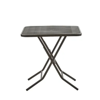 Tavolino in metallo con foro centrale, 72x72x72 h cm, Antracite