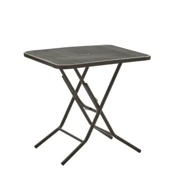 Tavolino in metallo con foro centrale, 72x72x72 h cm, Antracite