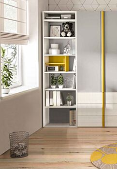 Libreria finitura Larice bianco Made in Italy