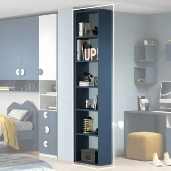 Libreria 5 ripiani, L.55 H.240, Blu navy