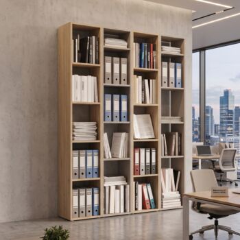 Libreria per uffici, Cashmere e Cadiz, L.112