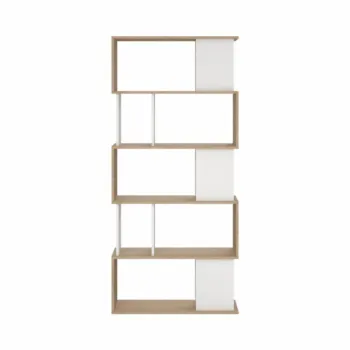 libreria moderna rovere e bianca