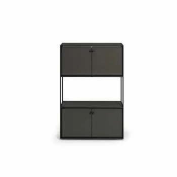 Libreria bassa da ufficio colore Grigio laccato
