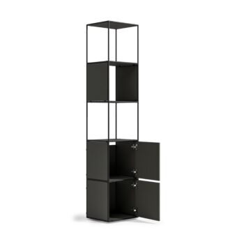 Libreria moderna colore Grigio laccato, L.40 cm  stile di design