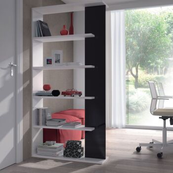 libreria bianca e nera