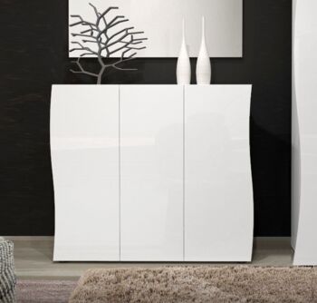Offerta Madia multiuso a 3 ante finitura Bianco laccato lucido