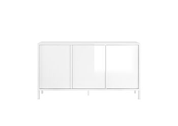 Madia 3 ante, stile moderno, finitura bianco lucido