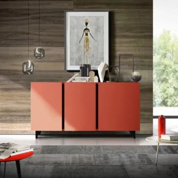 credenza rossa