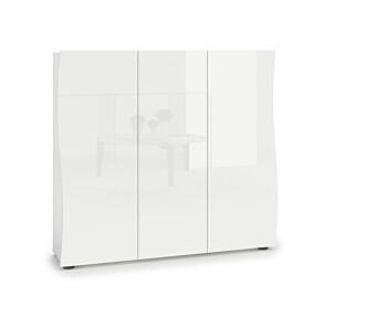 Offerta Madia multiuso a 3 ante finitura Bianco laccato lucido