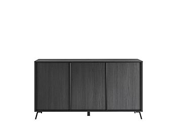 Madia moderna 3 ante in finitura Nero Frassinato