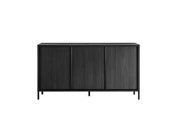 Madia 3 ante, stile moderno, finitura frassinato nero