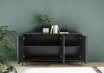 Madia 3 ante, stile moderno, finitura frassinato nero