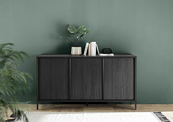 Madia 3 ante, stile moderno, finitura frassinato nero