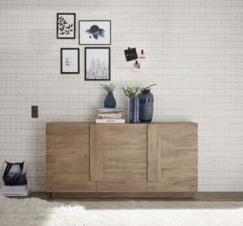 Credenza 3 ante moderna, in finitura Mercure