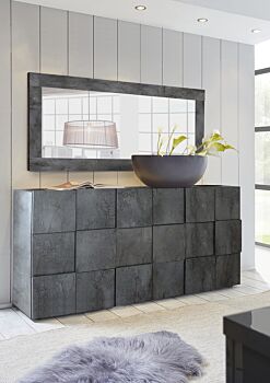 Credenza Moderna, Madia di Design, 3 ante, Ossido