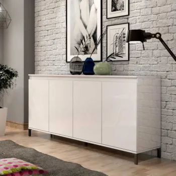 Conveniente Madia multiuso 4 ante colore Bianco Lucido