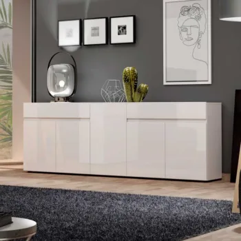 Sala moderna composta da 2 credenze di design