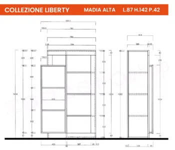 madia alta economica legno