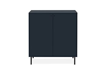 Credenza alta, moderna in offerta con piedini, finitura Blu black friday offerte
