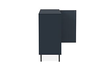 Credenza alta, moderna in offerta con piedini, finitura Blu black friday offerte