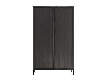 Madia alta per cucina, stile moderno, finitura frassinato nero