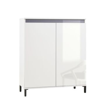 Madia colore Bianco Lucido con dettaglio colorato