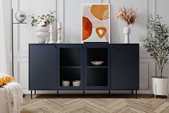 offerta Elegante Madia 4 ante finitura Blu scuro