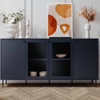 offerta Elegante Madia 4 ante finitura Blu scuro