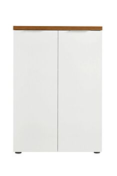 Composizione da ingresso formata da guardaroba, appendiabiti, cassapanca, madia 2 ante e specchio