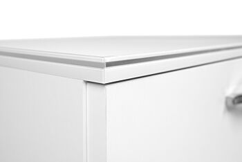 Madia multiuso 4 ante 3 cassetti in finitura Bianco lucido