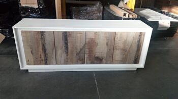ACQUISTA ANCHE TU Madia di Design, 4 ante Pero e Bianco Opaco