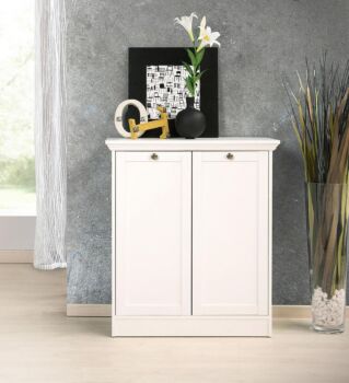Madia, credenza con 2 ante finitura Bianca